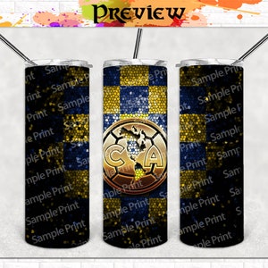 Club America #7 Template Designs | 2 Files | Skinny Tumbler & Straight 20oz Design
