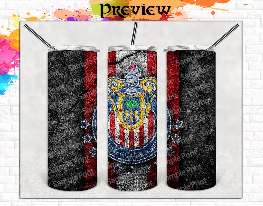 Chivas Del Guadalajara #5 Template Designs | 2 Files | Skinny Tumbler ...