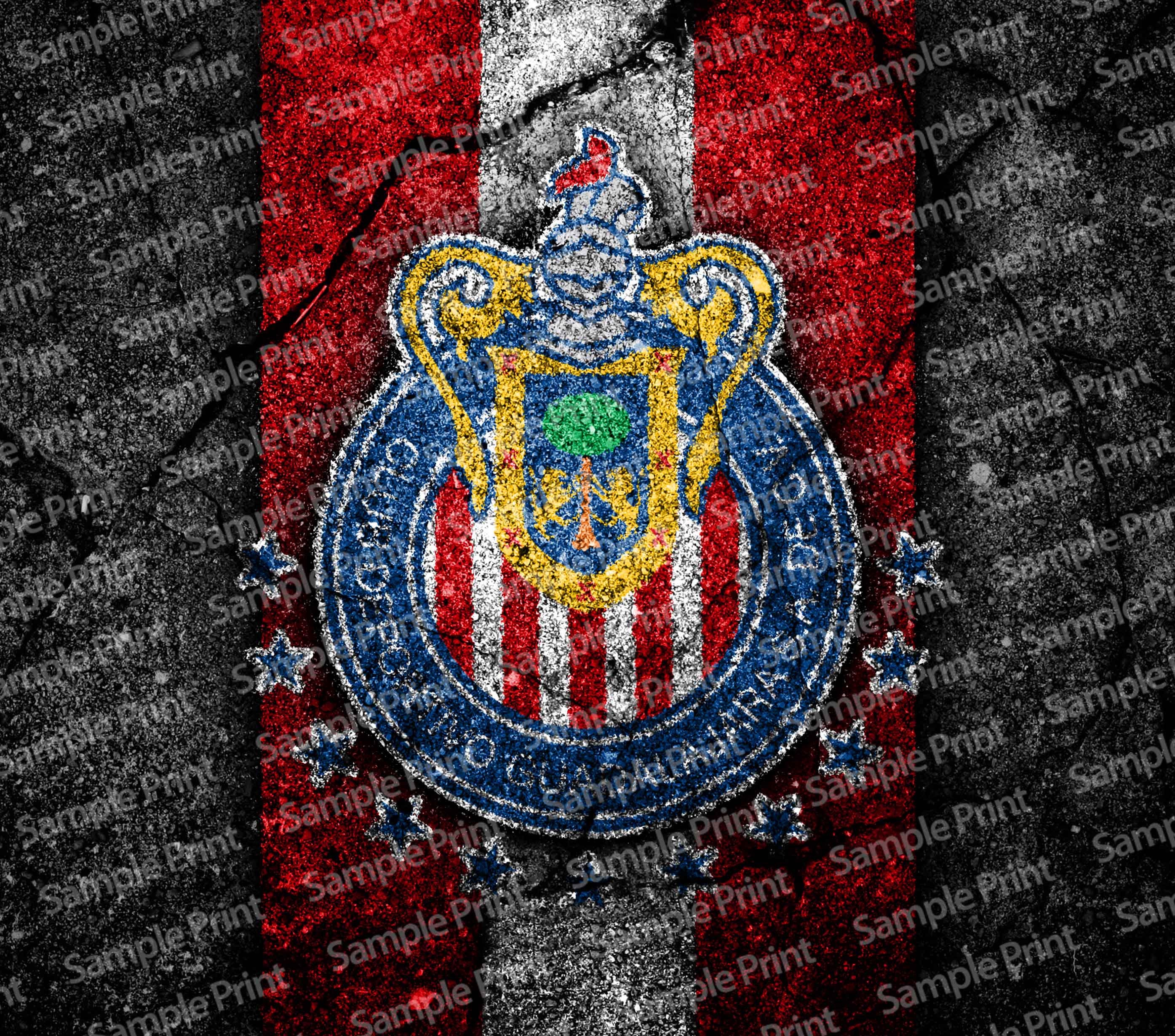 Chivas del Guadalajara #5 Diseños de plantillas / 2 archivos / Vaso ...