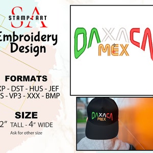Oaxaca | LOGO #2 |  Mexico | Logo Embroidery Design | Digital File only