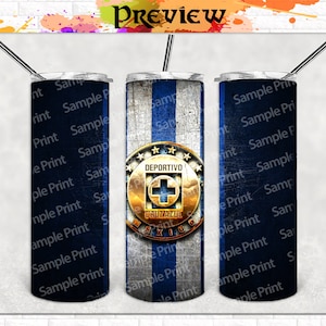 Cruz Azul Template Designs #8| 2 Files | Skinny Tumbler & Straight 20oz Design