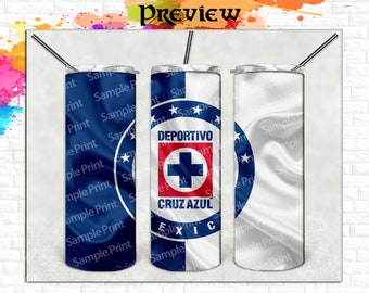 Cruz Azul  Template Designs #4 | 2 Files | Skinny Tumbler & Straight 20oz Design