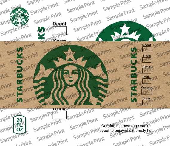 Starbucks 20oz Straight/Skinny Tumbler Design Template for | Etsy