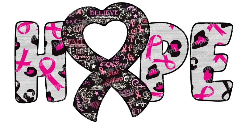 Hope Ribbons PNG | 1 File | - Etsy