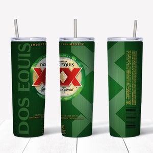 Desenhos de modelo Dos Equis | 2 arquivos | Copo magro e design reto de 20 onças