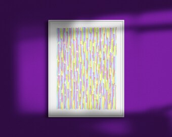 Abstract art print, colorful abstract art, bedroom wall art, living room wall art, wall decor, purple art, blue art, yellow art