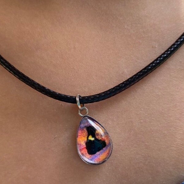 Handmade Sunset Block Island Rhode Island Teardrop Necklace