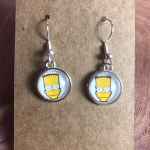 Simpsons Inspired Bart Simpson 12mm Earrings--4 Styles Available
