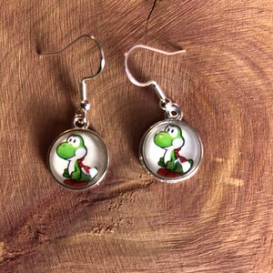 Nintendo Inspired Mario Yoshi 12mm Earrings--4 Styles Available