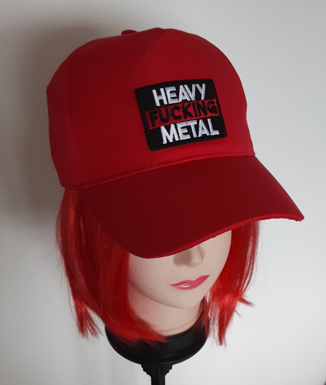 Red 'Heavy Metal' Cap Caps Hats Mens/Womens Cap Etsy