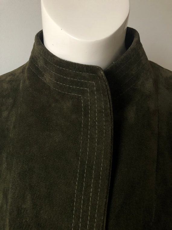 Vintage 80’s Suede Jacket Olive Green