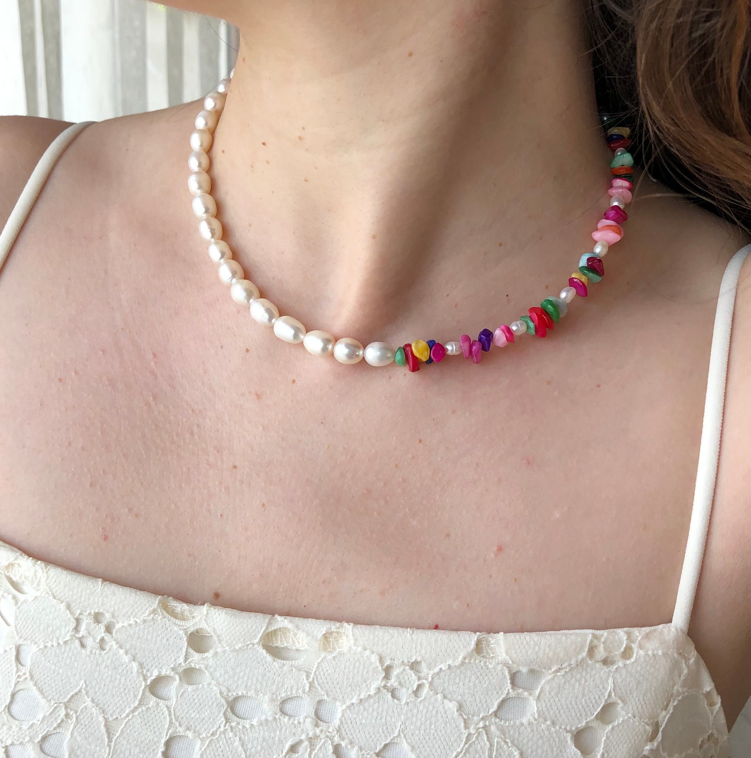 Pearl aesthetic deals necklace