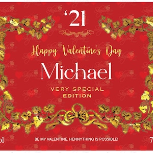 Personalized Valentine’s Gift, Valentines Cognac Label, Birthday Custom Label, Custom Cognac Label, Liquor Labels