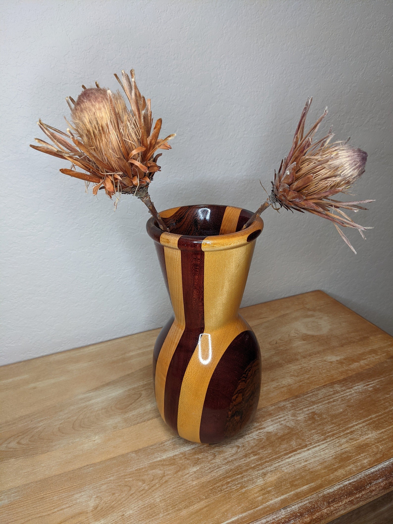 Wooden Vases Hand Turned Exotic Hardwood Unique Gift Etsy UK