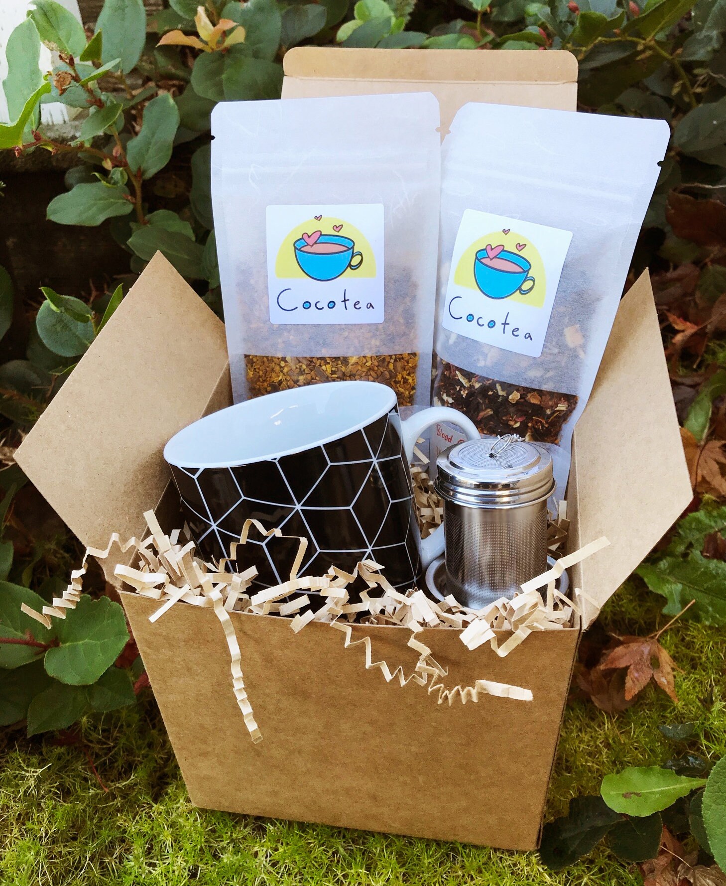 Tea sampler gift box set 2oz loose leaf teas black and Etsy