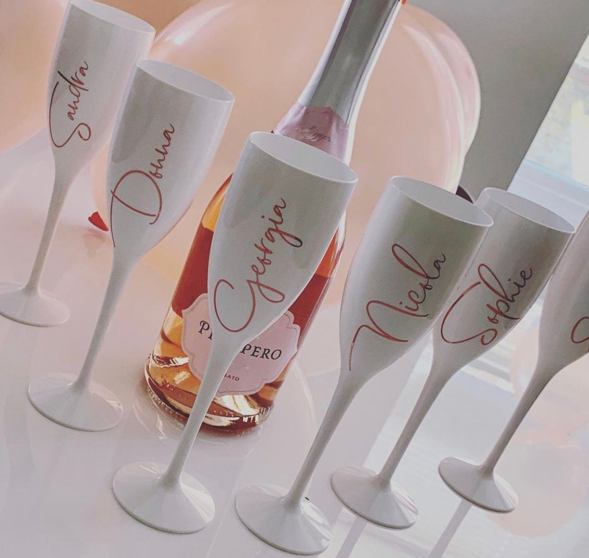 Personalised Prosecco Glass, Girls Night In Champagne Flute,Bio Degra…