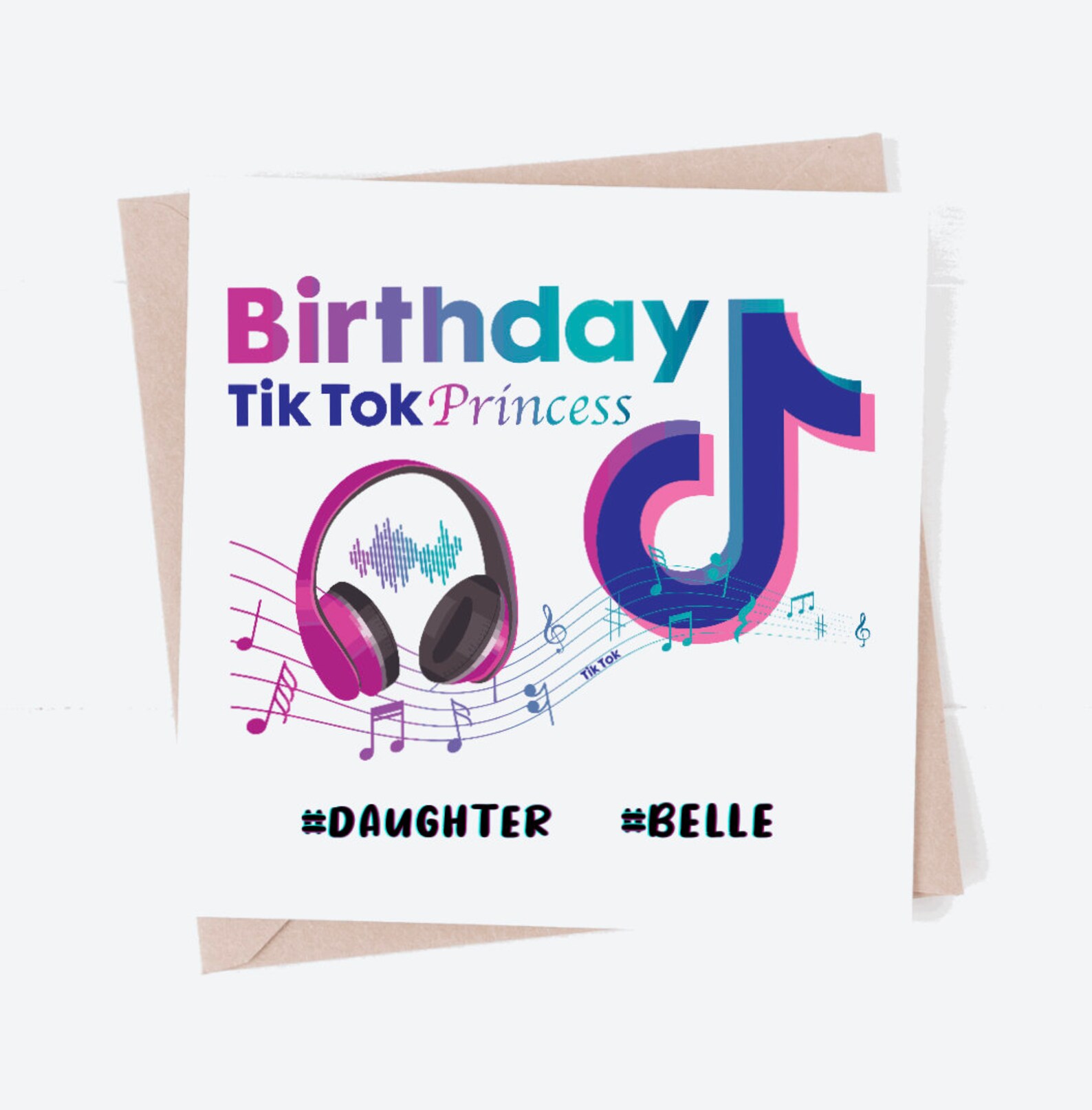 Personalised Tik tok Birthday Card tik tok card Etsy