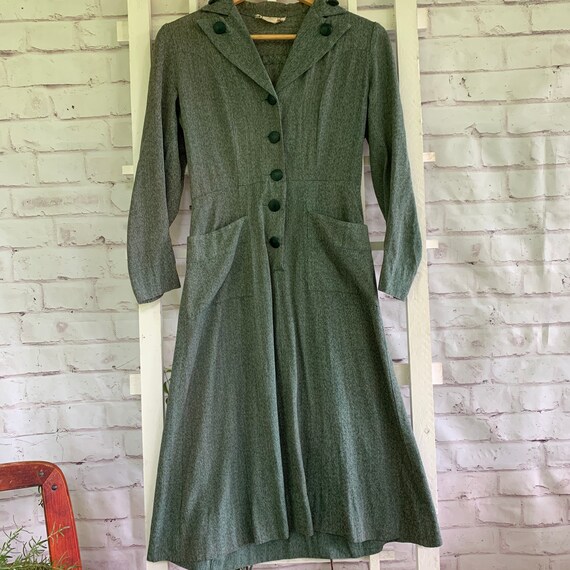 50s Heather Green Girl Scout Troop Leader Dress