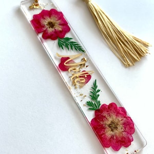 Lesezeichen mit echten getrockneten blumen. Personalisierte Lesezeichen aus Resin.Epoxidharz.Geschenkidee.Handmade . Gift for her. Bookmarks Bild 6