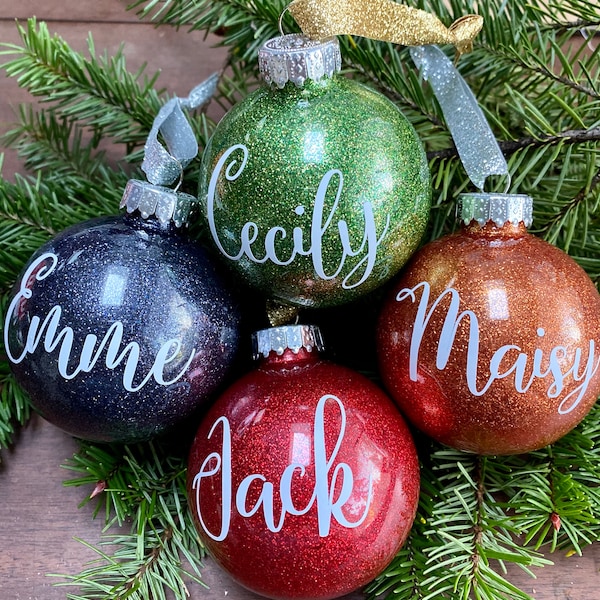 Glitter Ornaments - Etsy