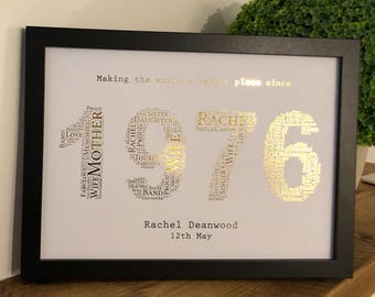 Personalised 50th Birthday Gift / 1975 Birthday Gift / 1975 Birthday Keepsake / 50th Birthday Keepsake / Born in 1975 / Unique 50th Birthday