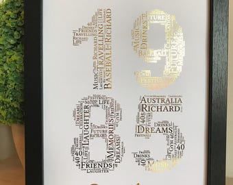 Personalised 40th Birthday Gift, 1985 Birthday, 1985 Keepsake, 40th Keepsake, Born in 1985, 16th, 18th, 21st, 30th, 40th, 50th, 60th, 70th,