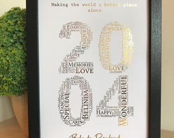 Personalised 21st Birthday Gift, 2004 Birthday, 2004 Keepsake, 21st Keepsake, Born in 2004, 16th, 18th, 21st, 30th, 40th, 50th, 60th, 70th,