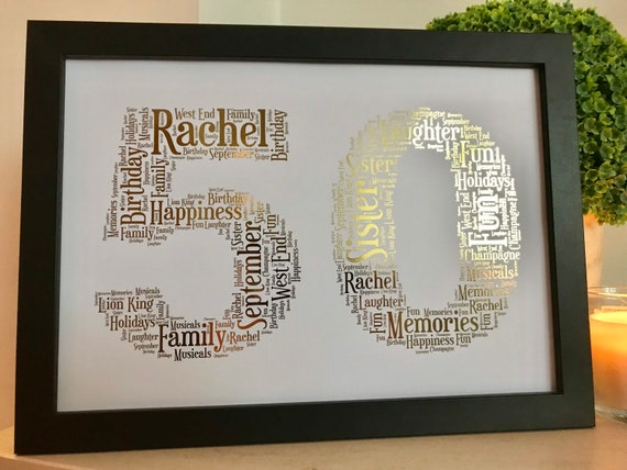 Personalised 50th Birthday Gift / 50th Birthday / Unique 50th Birthday Gift / 50th Keepsake / 50th Birthday For Her / 50th Birthday For Him