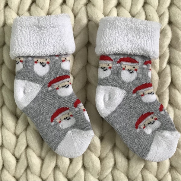 Baby Christmas Novelty Santa Socks Newborn Xmas Gift 0-6M