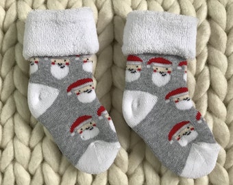 Baby Kerst Nieuwigheid Santa Sokken Pasgeboren Kerstcadeau 0-6M