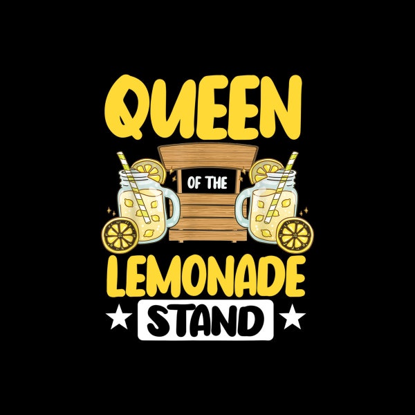 Queen Of The Lemonade Stand Lemon Juice Store Digital PNG