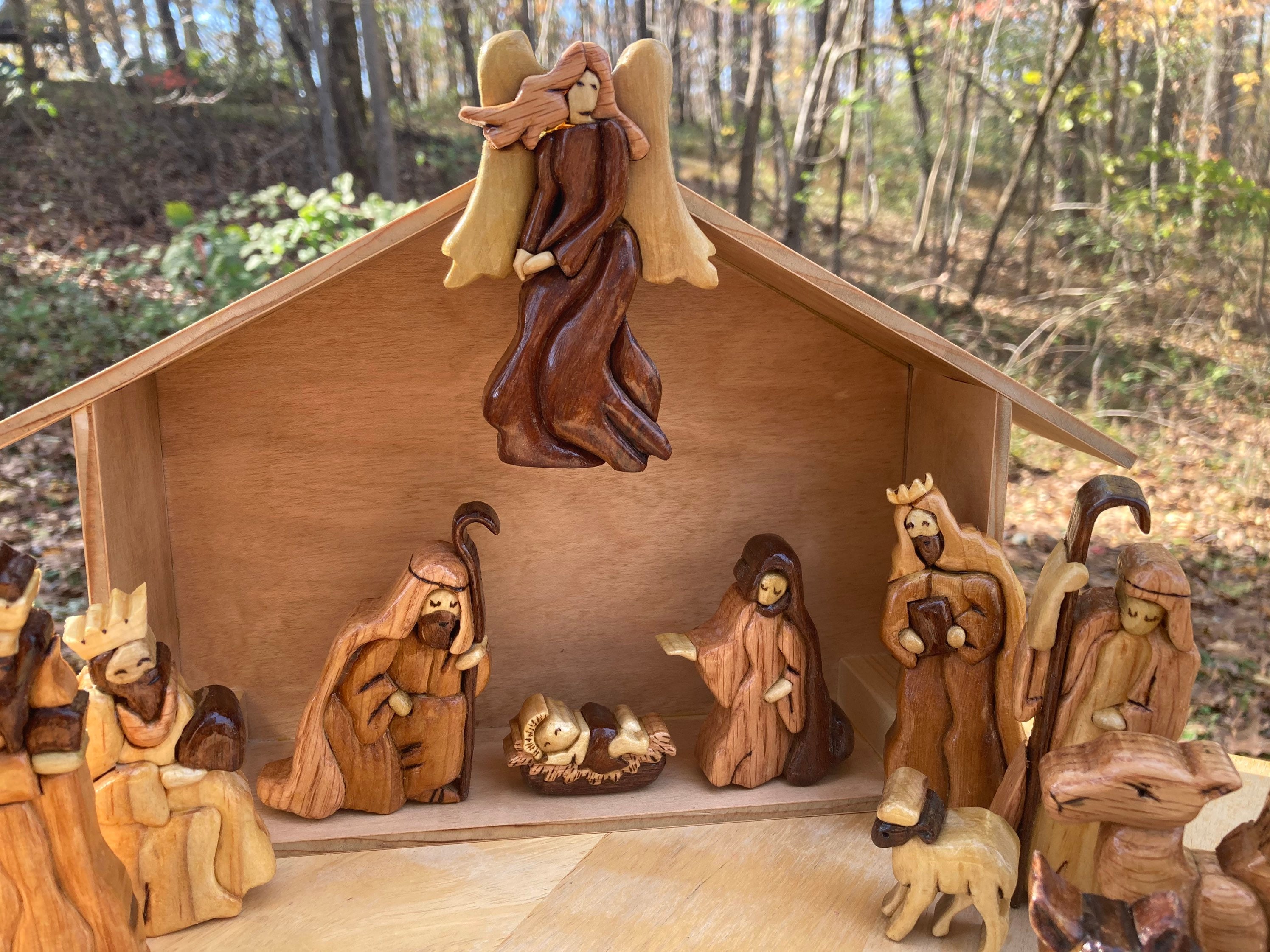 Escena de la Natividad de Madera | Etsy