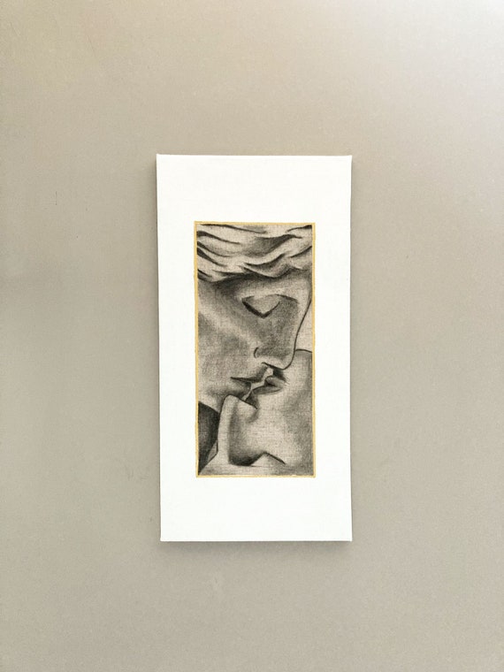 Painting Mixed Technique Charcoal Canvas 60x30 My Etsy