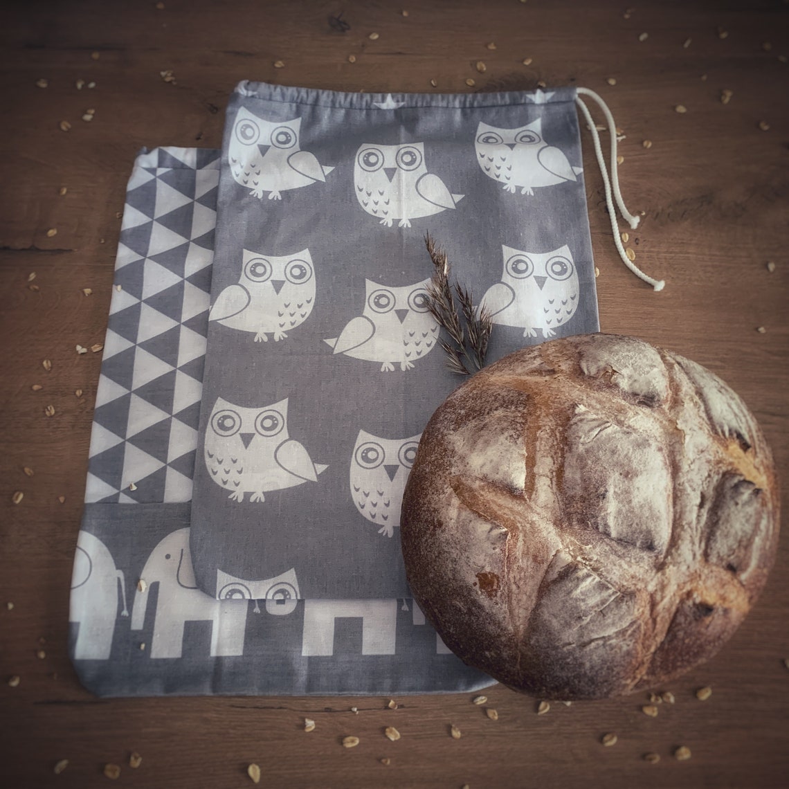 Cloth bread bags Washed cotton bread bag Cotton bread bag Etsy