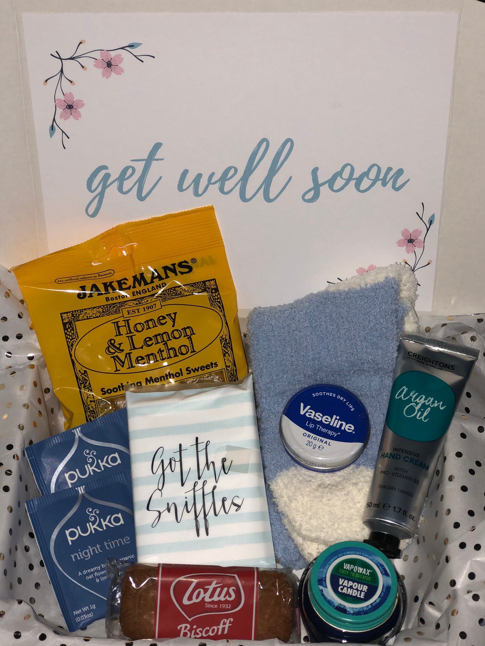 Get Well Soon Treat Box Cold Care Package Flu Care Package Etsy UK