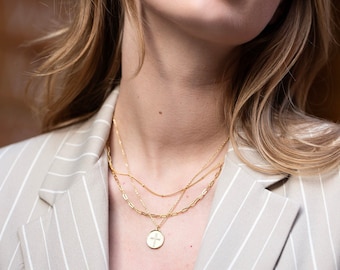 CZ Cross Medallion Necklace, 925 Sterling Silver Textured Coin Pendant, Sparkling Gold Faith Necklace, Minimalist Religious Layering Jewelry