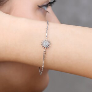 Stainless Steel Sun and Moon Bracelet With Heart Magnets Couples