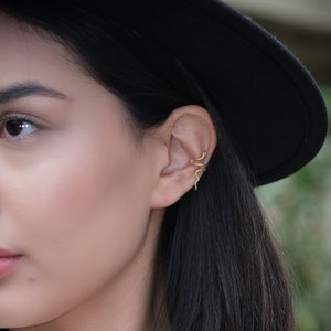 Snake Climber Earrings, Snake Conch Ear Cuff, Gold Snake Ear Cuff, Snake Ear Cuff No Piercing, Silver Serpent Ear Cuff, No Piercing Ear Cuff