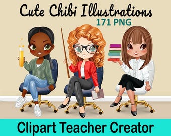 Customizable Character Teacher PNG - best teacher png - Cute teacher avatar - Teacher Gift - Sublimation for Class - Cup Illustration