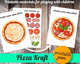 Pizza Craft Printable – Cut and Paste Activity for Kids - Printable game