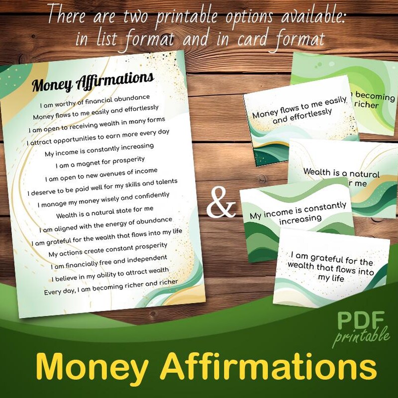 Money Affirmation - Etsy