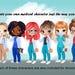 Chibi Nurse Clipart - Customizable Characters, Doctor Clipart, Hospital ...