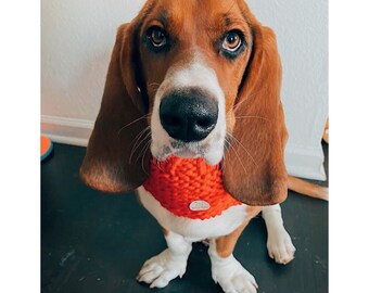 Knitted Dog Snood Scarf Red, Christmas, Dog gift, Fall, Winter