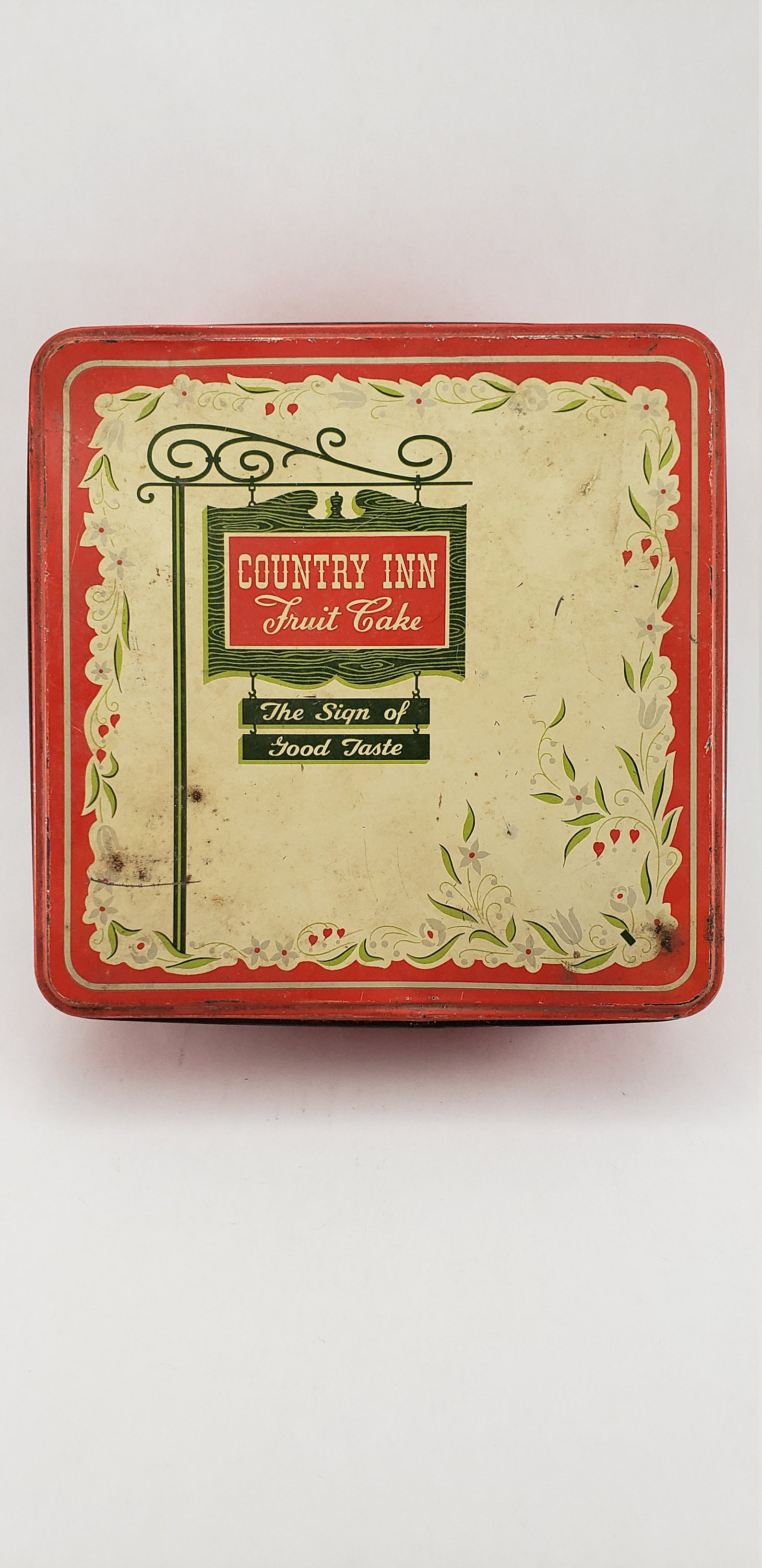 Vintage Country Inn Fruit Cake Tin Etsy