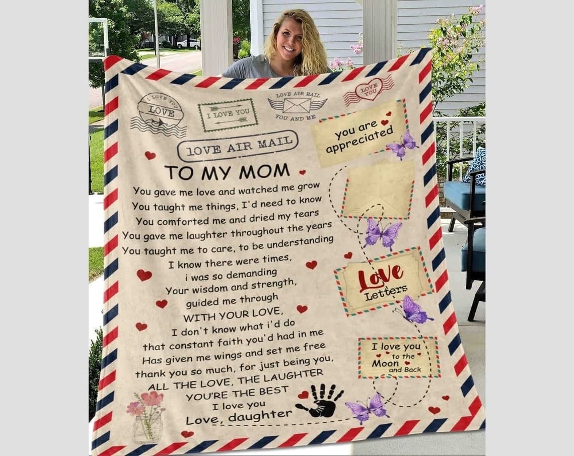 To My Mom Blanket Mom Blanket Personalized Gift For Mom Etsy