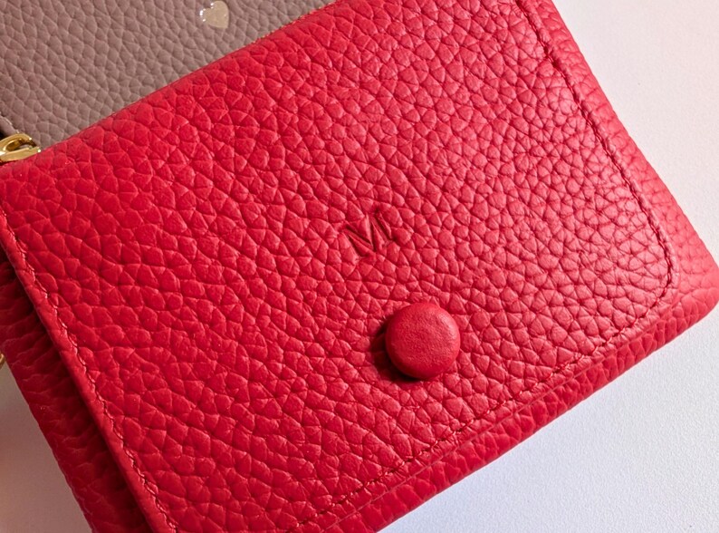 Personalisierte Leder Geldbörse: Schlüsselanhänger Kartenhalter & Armband (Monogramm verfügbar) Bild 12