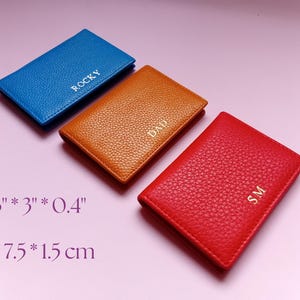 Measurements of the card holder - 4.3" x 3" or 11 cm x 7.5cm.