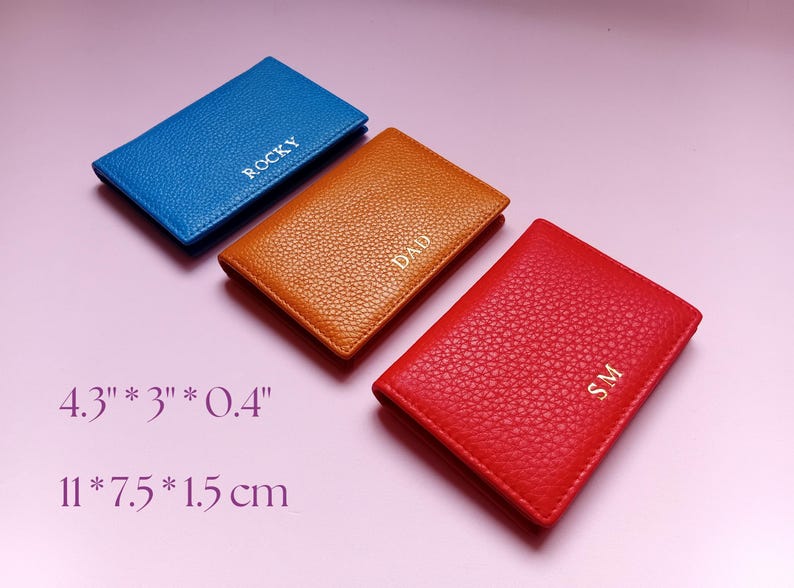 Measurements of the card holder - 4.3" x 3" or 11 cm x 7.5cm.