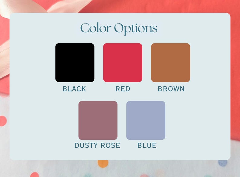 Letter options for custom monogram.