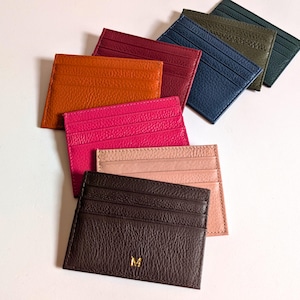 Personalized Wallet, Leather Cardholder, Monogrammed Wallet, Minimalist Gift, Credit Card Holder image 5